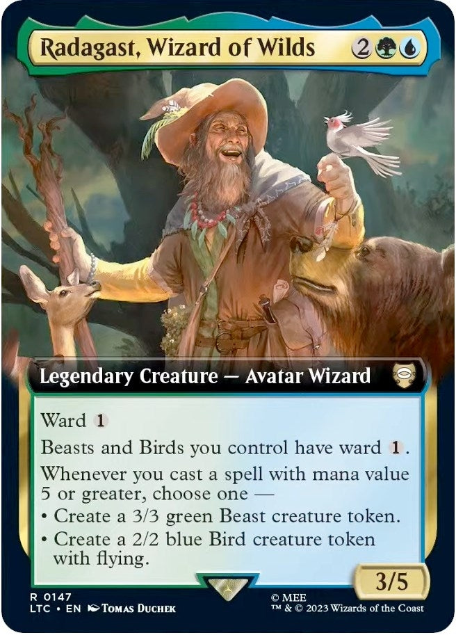 Image for Radagast, Wizard of Wilds (Extended Art) (Commander: The Lord of the Rings: Tales of Middle-earth) (147) - Magic: The Gathering