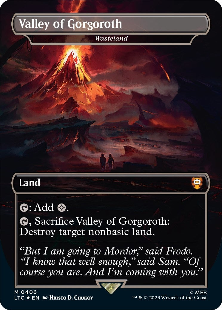 Image for Valley of Gorgoroth - Wasteland (Surge Foil) (Commander: The Lord of the Rings: Tales of Middle-earth) (406) - Magic: The Gathering