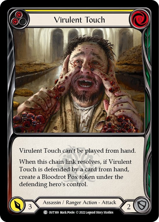 Image for Virulent Touch (Yellow) (Outsiders) (OUT169) - Flesh and Blood TCG