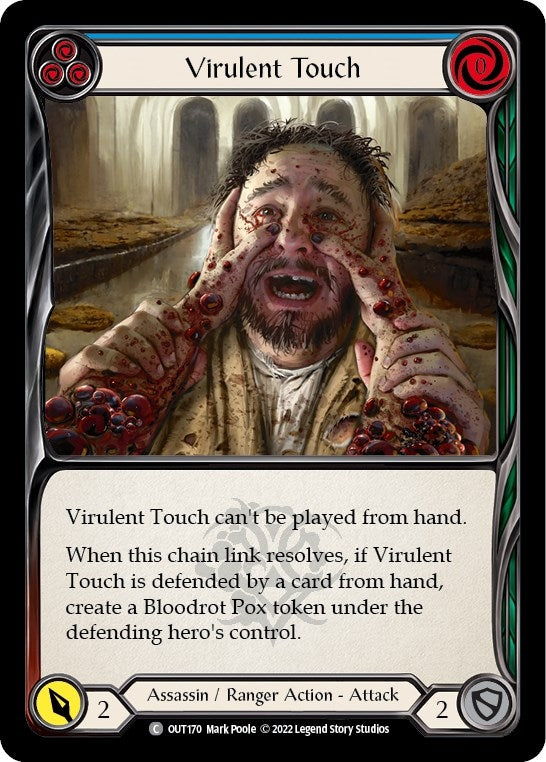Image for Virulent Touch (Blue) (Outsiders) (OUT170) - Flesh and Blood TCG