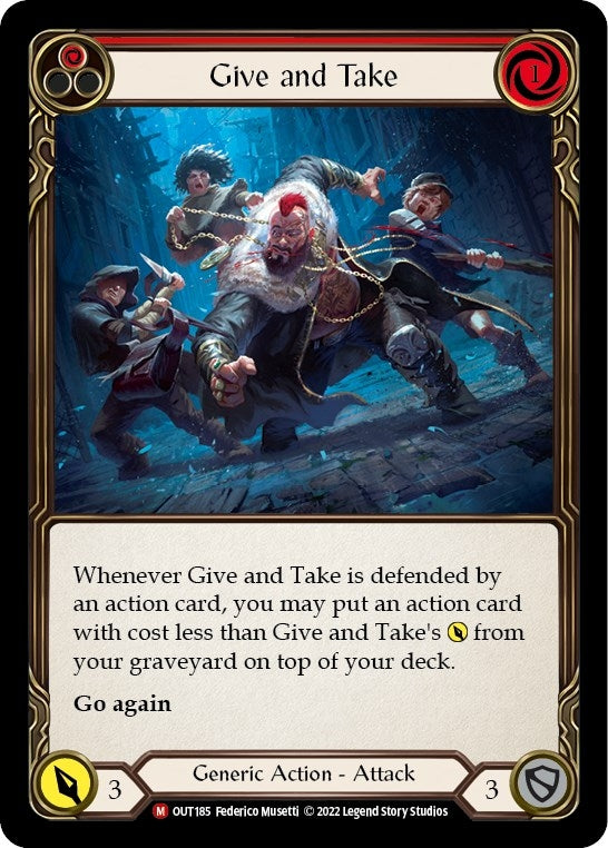 Image for Give and Take (Outsiders) (OUT185) - Flesh and Blood TCG