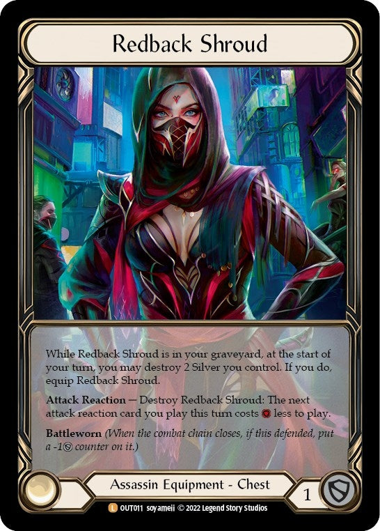 Image for Redback Shroud (Extended Art) (Outsiders) (OUT011) - Flesh and Blood TCG