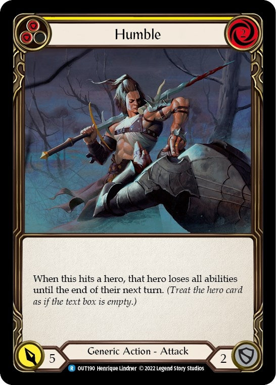 Image for Humble (Yellow) (Outsiders) (OUT190) - Flesh and Blood TCG