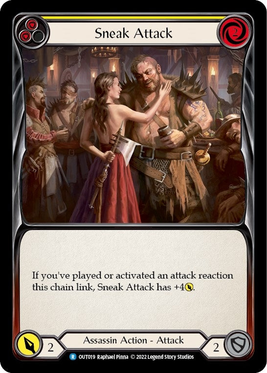 Image for Sneak Attack (Yellow) (Outsiders) (OUT019) - Flesh and Blood TCG