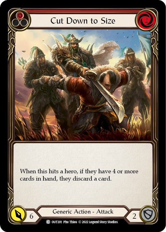 Image for Cut Down to Size (Red) (Outsiders) (OUT201) - Flesh and Blood TCG