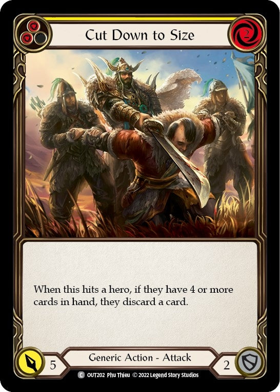 Image for Cut Down to Size (Yellow) (Outsiders) (OUT202) - Flesh and Blood TCG