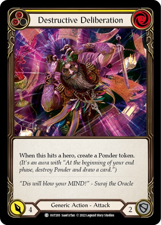 Image for Destructive Deliberation (Yellow) (Outsiders) (OUT205) - Flesh and Blood TCG