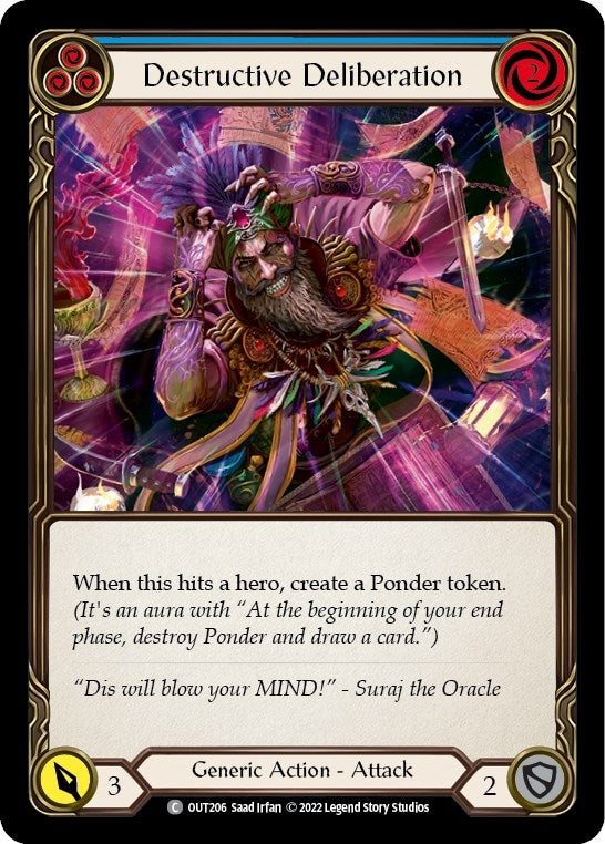 Image for Destructive Deliberation (Blue) (Outsiders) (OUT206) - Flesh and Blood TCG