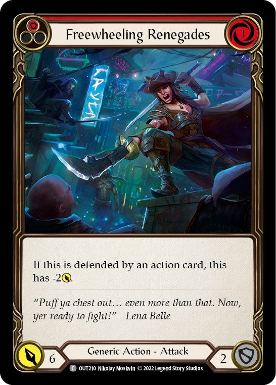 Image for Freewheeling Renegades (Red) (Outsiders) (OUT210) - Flesh and Blood TCG