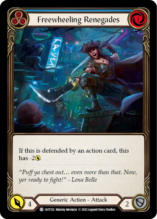 Image for Freewheeling Renegades (Blue) (Outsiders) (OUT212) - Flesh and Blood TCG