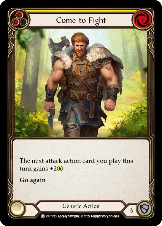 Image for Come to Fight (Yellow) (Outsiders) (OUT223) - Flesh and Blood TCG