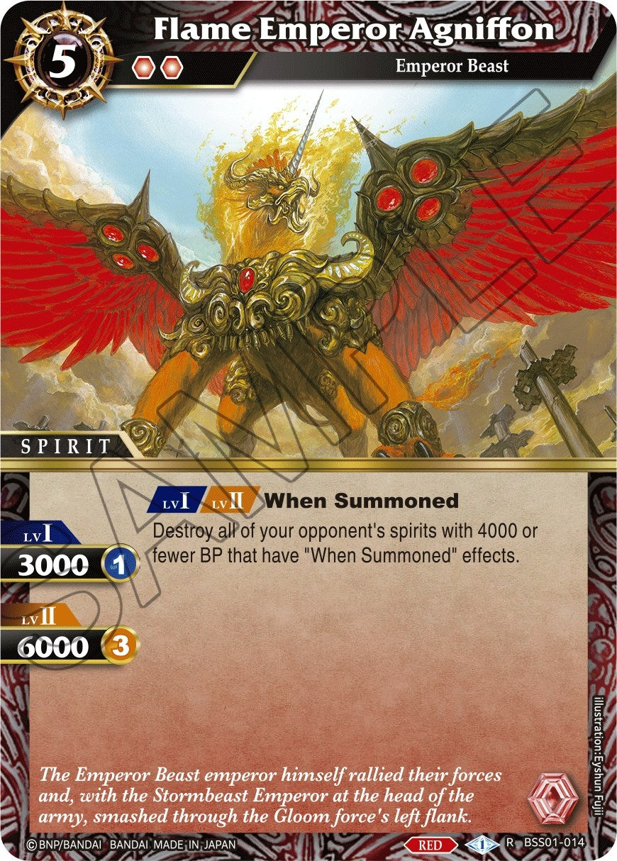 Image for Flame Emperor Agniffon (Dawn of History) (BSS01-014) - Battle Spirits Saga