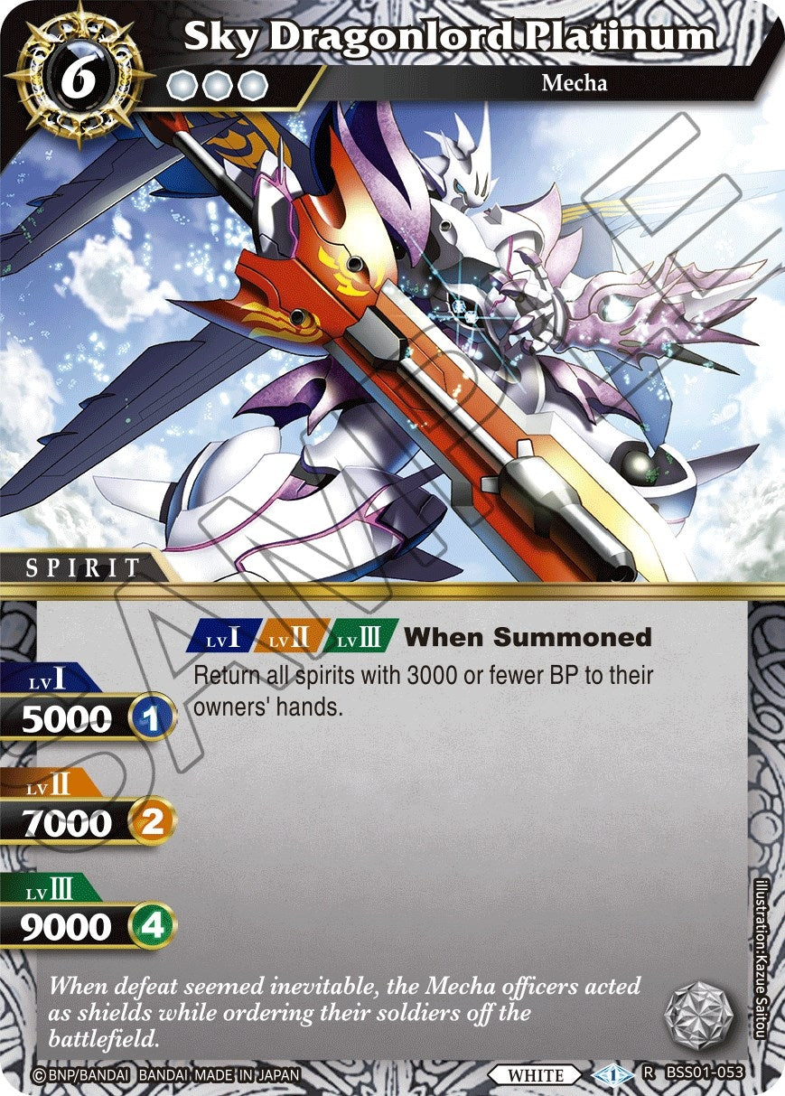Image for Sky Dragonlord Platinum (Dawn of History) (BSS01-053) - Battle Spirits Saga
