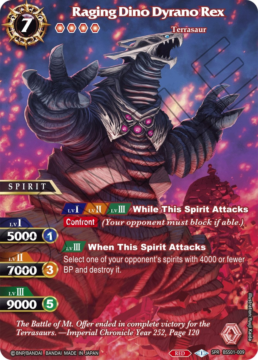 Image for Raging Dino Dyrano Rex (SPR) (Dawn of History) (BSS01-009) - Battle Spirits Saga