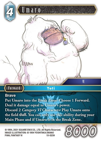 Image for Umaro (From Nightmares) (19-020H) - Final Fantasy TCG
