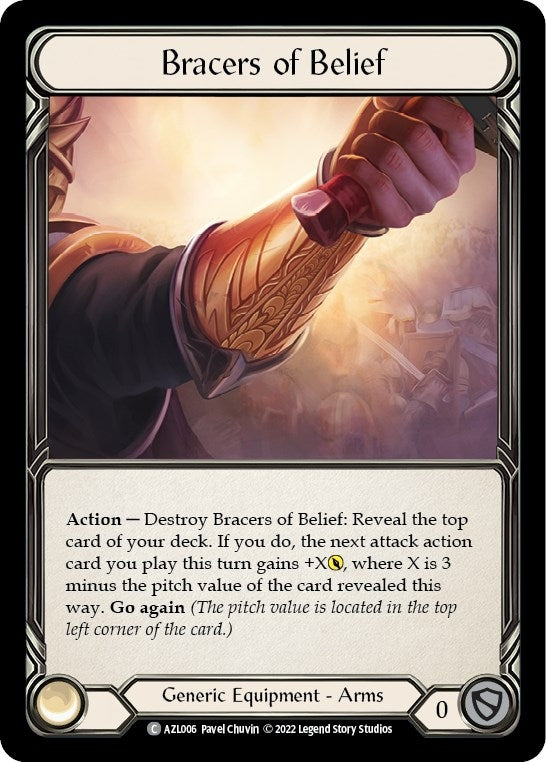 Image for Bracers of Belief (Blitz Deck: Outsiders - Azalea) (AZL006) - Flesh and Blood TCG