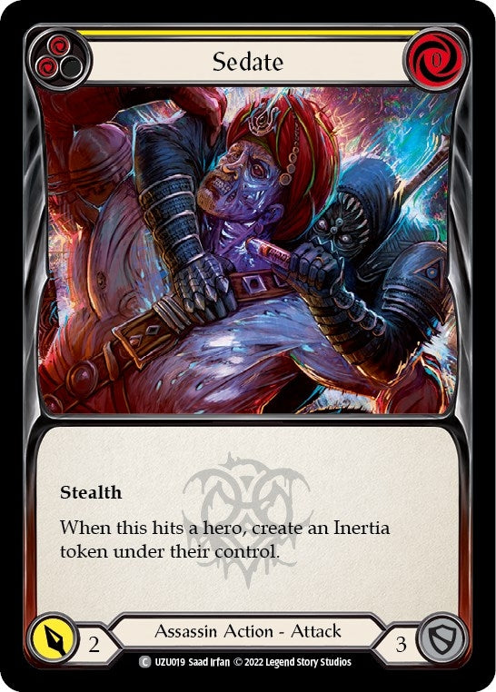 Image for Sedate (Yellow) (Blitz Deck: Outsiders - Uzuri) (UZU019) - Flesh and Blood TCG