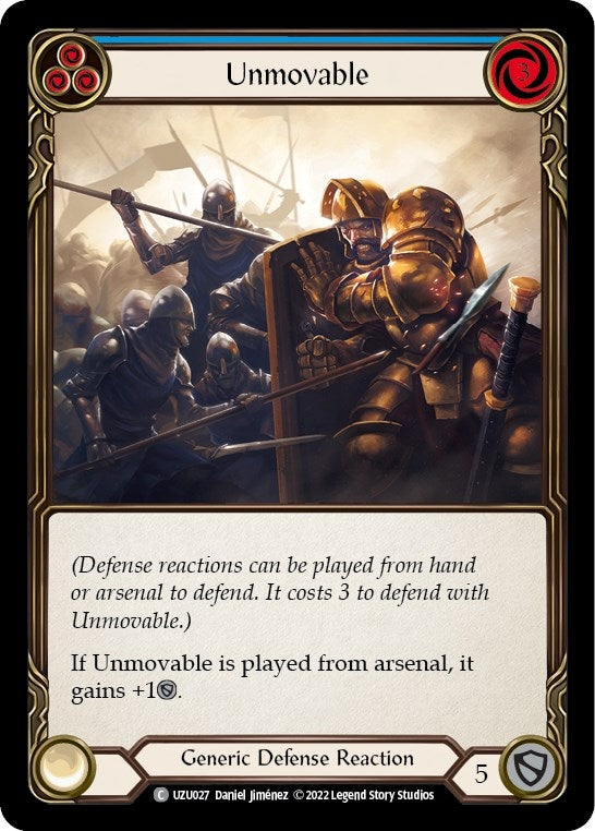 Image for Unmovable (Blue) (Blitz Deck: Outsiders - Uzuri) (UZU027) - Flesh and Blood TCG