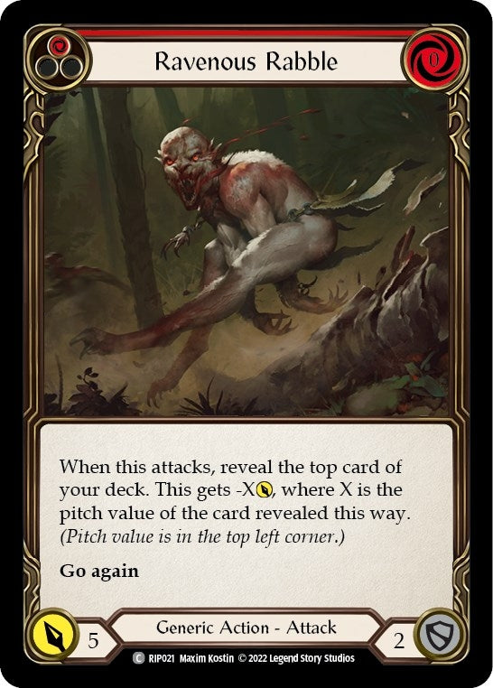 Image for Ravenous Rabble (Red) (Blitz Deck: Outsiders - Riptide) (RIP021) - Flesh and Blood TCG