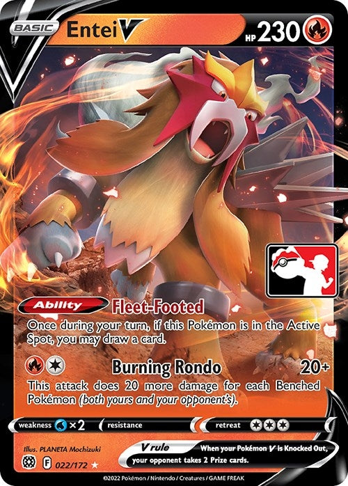 Image for Entei V (Prize Pack Series Cards) (022/172) - Pokemon