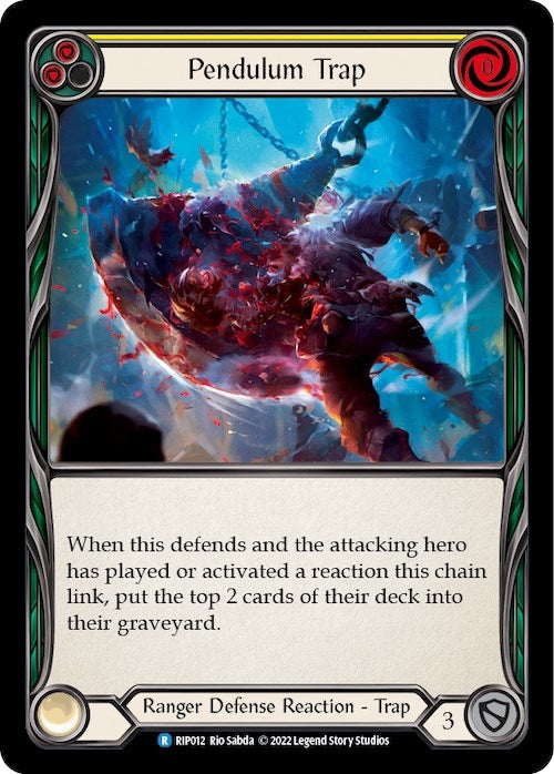 Image for Pendulum Trap (Yellow) (Blitz Deck: Outsiders - Riptide) (RIP012) - Flesh and Blood TCG
