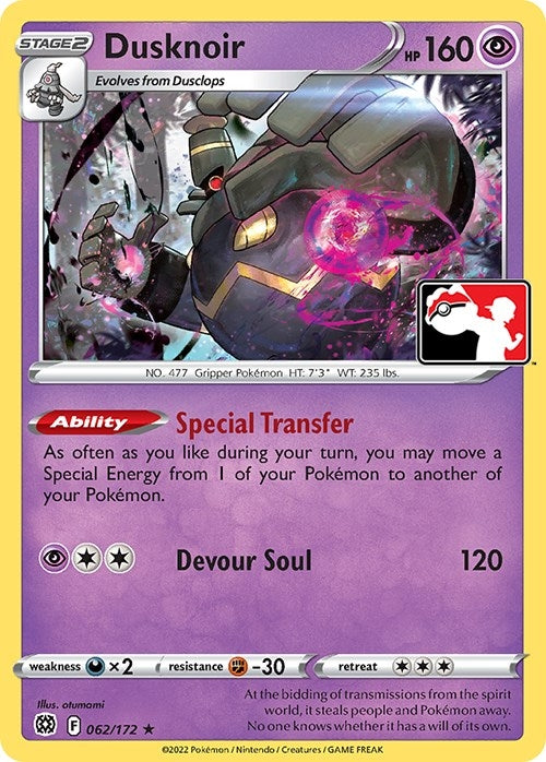 Image for Dusknoir (Prize Pack Series Cards) (062/172) - Pokemon