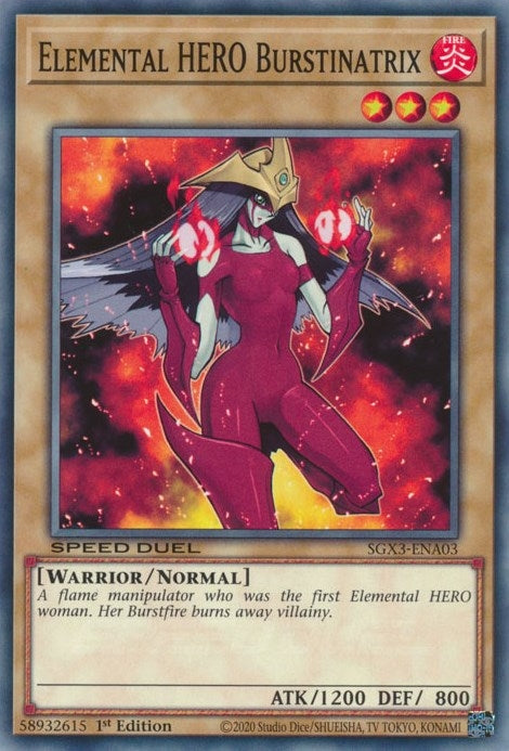 Image for Elemental HERO Burstinatrix (Speed Duel GX: Duelists of Shadows) (SGX3-ENA03) - YuGiOh