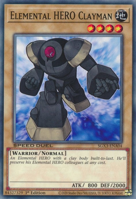 Image for Elemental HERO Clayman (Speed Duel GX: Duelists of Shadows) (SGX3-ENA04) - YuGiOh