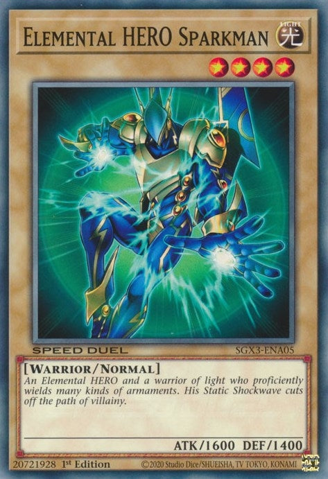 Image for Elemental HERO Sparkman (Speed Duel GX: Duelists of Shadows) (SGX3-ENA05) - YuGiOh