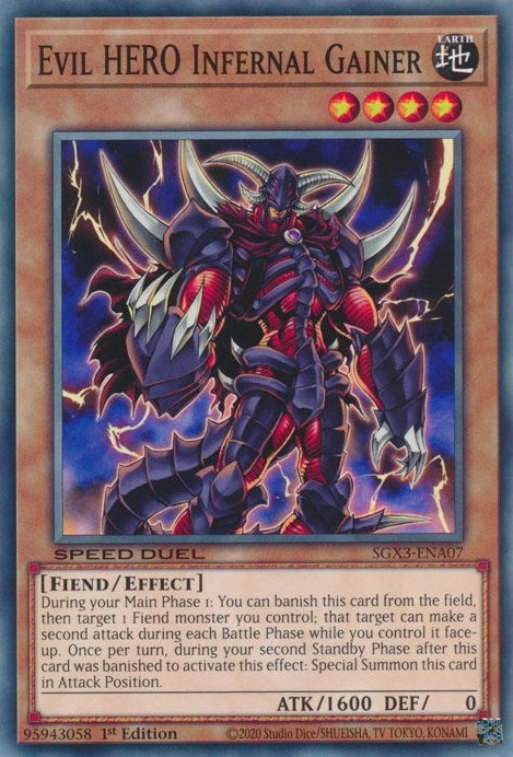 Image for Evil HERO Infernal Gainer (Speed Duel GX: Duelists of Shadows) (SGX3-ENA07) - YuGiOh