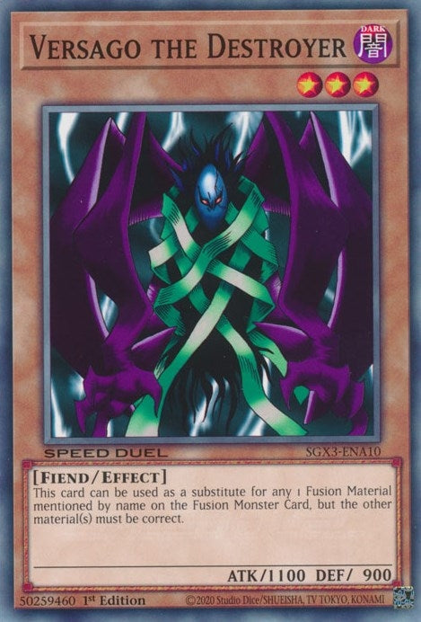 Image for Versago the Destroyer (Speed Duel GX: Duelists of Shadows) (SGX3-ENA10) - YuGiOh