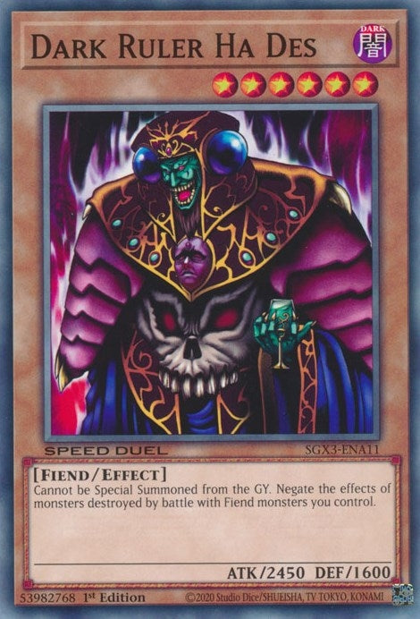 Image for Dark Ruler Ha Des (Speed Duel GX: Duelists of Shadows) (SGX3-ENA11) - YuGiOh