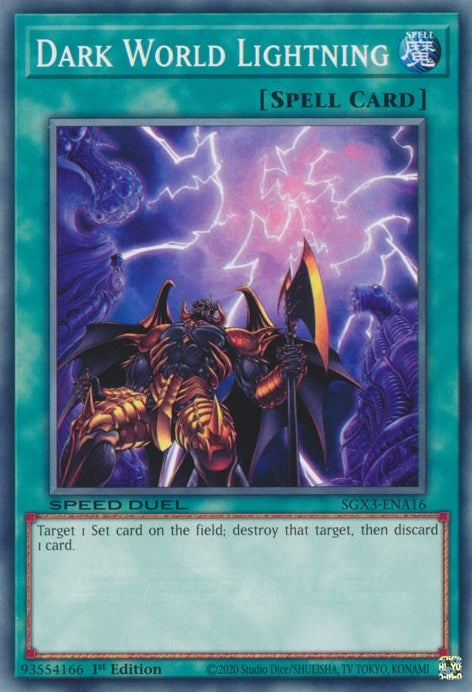 Image for Dark World Lightning (Speed Duel GX: Duelists of Shadows) (SGX3-ENA16) - YuGiOh