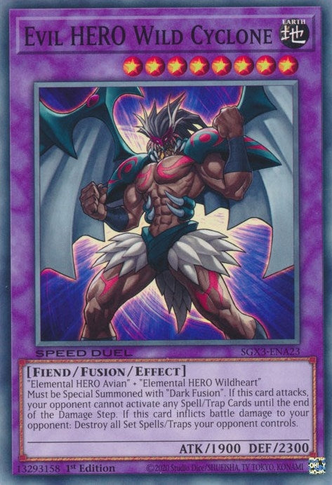 Image for Evil HERO Wild Cyclone (Speed Duel GX: Duelists of Shadows) (SGX3-ENA23) - YuGiOh