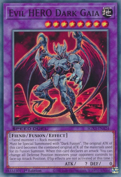 Image for Evil HERO Dark Gaia (Speed Duel GX: Duelists of Shadows) (SGX3-ENA24) - YuGiOh