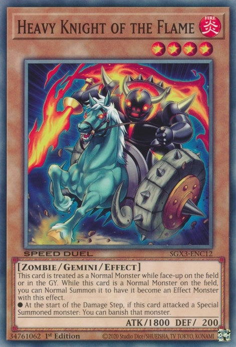 Image for Heavy Knight of the Flame (Speed Duel GX: Duelists of Shadows) (SGX3-ENC12) - YuGiOh
