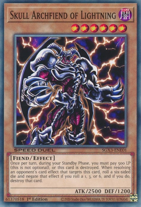 Image for Skull Archfiend of Lightning (Speed Duel GX: Duelists of Shadows) (SGX3-ENE01) - YuGiOh