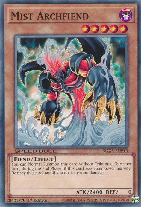 Image for Mist Archfiend (Speed Duel GX: Duelists of Shadows) (SGX3-ENE10) - YuGiOh