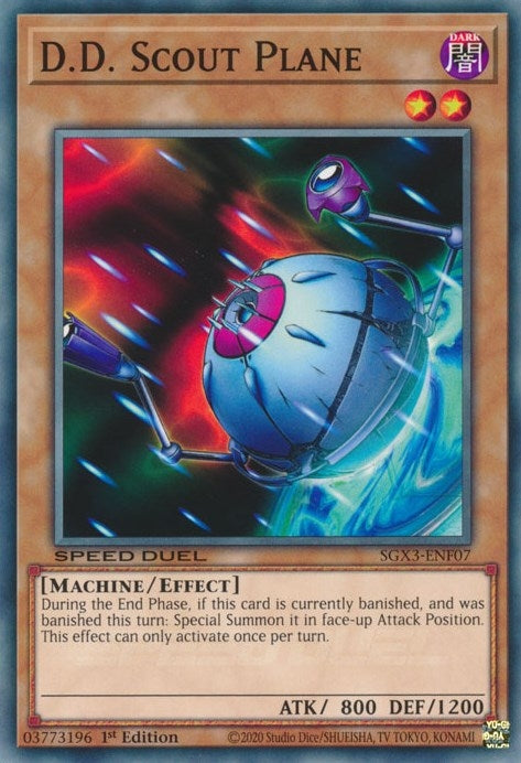 Image for D.D. Scout Plane (Speed Duel GX: Duelists of Shadows) (SGX3-ENF07) - YuGiOh