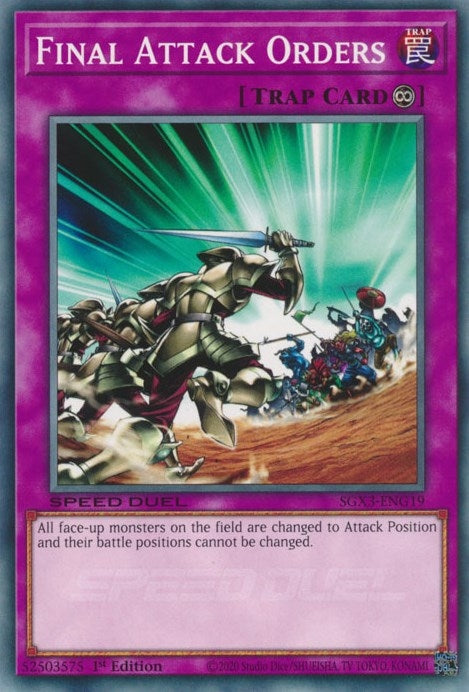 Image for Final Attack Orders (Speed Duel GX: Duelists of Shadows) (SGX3-ENG19) - YuGiOh