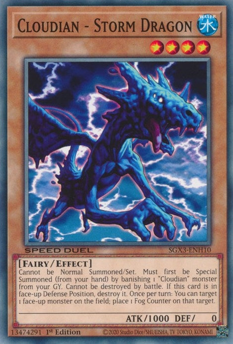 Image for Cloudian - Storm Dragon (Speed Duel GX: Duelists of Shadows) (SGX3-ENH10) - YuGiOh