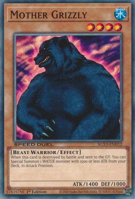 Image for Mother Grizzly (Speed Duel GX: Duelists of Shadows) (SGX3-ENH12) - YuGiOh