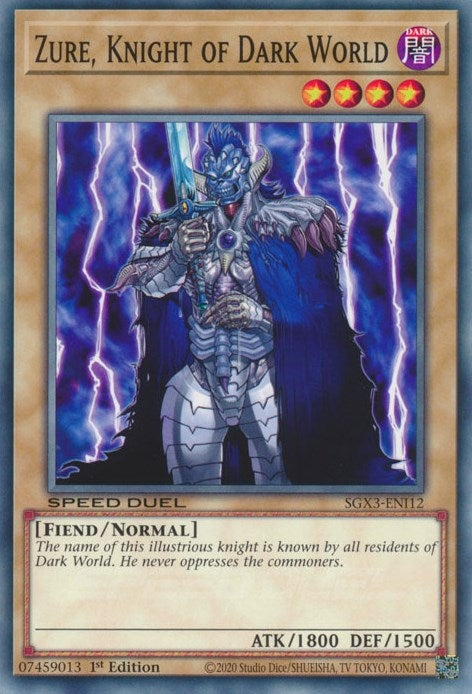 Image for Zure, Knight of Dark World (Speed Duel GX: Duelists of Shadows) (SGX3-ENI12) - YuGiOh