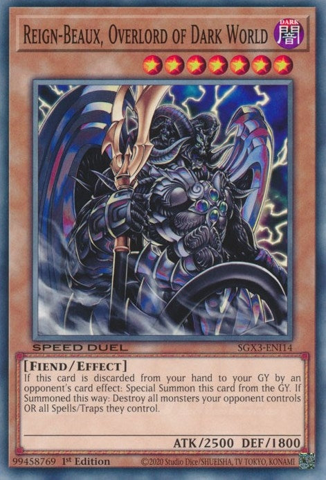 Image for Reign-Beaux, Overlord of Dark World (Speed Duel GX: Duelists of Shadows) (SGX3-ENI14) - YuGiOh
