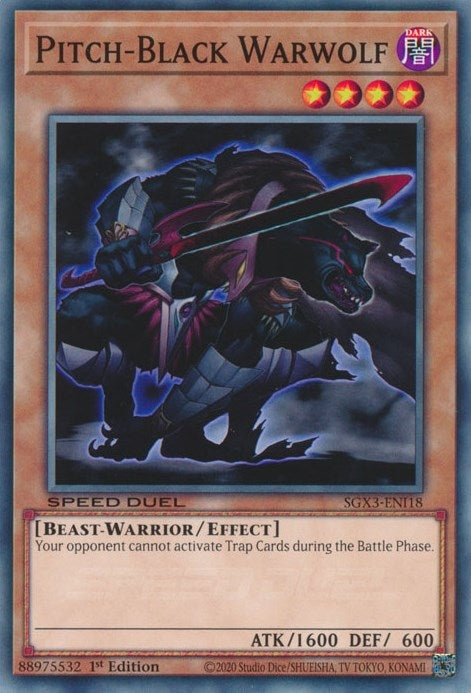 Image for Pitch-Black Warwolf (Speed Duel GX: Duelists of Shadows) (SGX3-ENI18) - YuGiOh