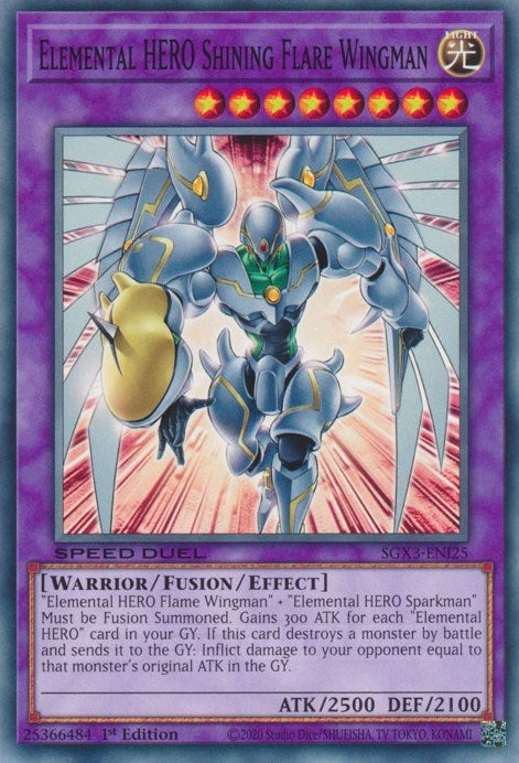 Image for Elemental HERO Shining Flare Wingman (Speed Duel GX: Duelists of Shadows) (SGX3-ENI25) - YuGiOh