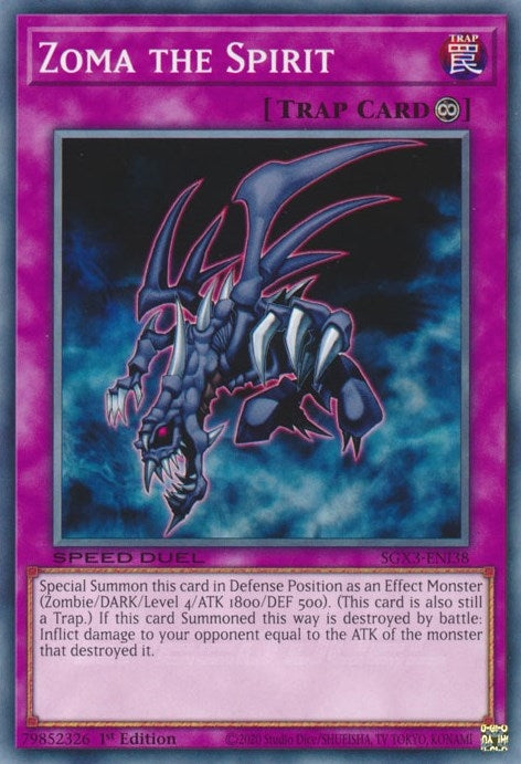Image for Zoma the Spirit (Speed Duel GX: Duelists of Shadows) (SGX3-ENI38) - YuGiOh