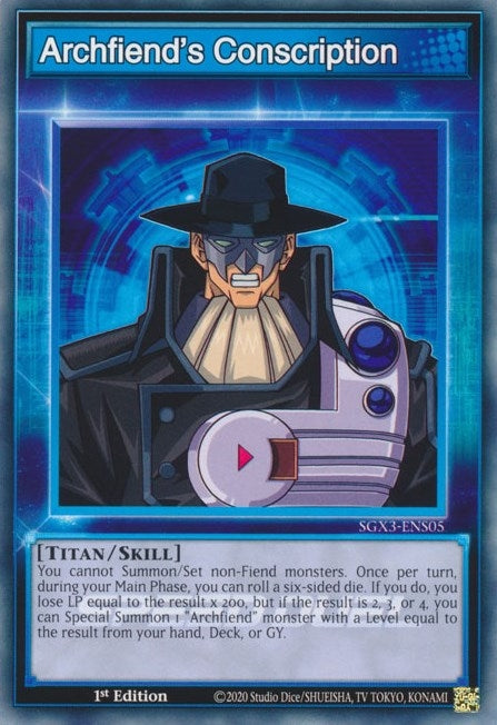 Image for Archfiend's Conscription (Speed Duel GX: Duelists of Shadows) (SGX3-ENS05) - YuGiOh