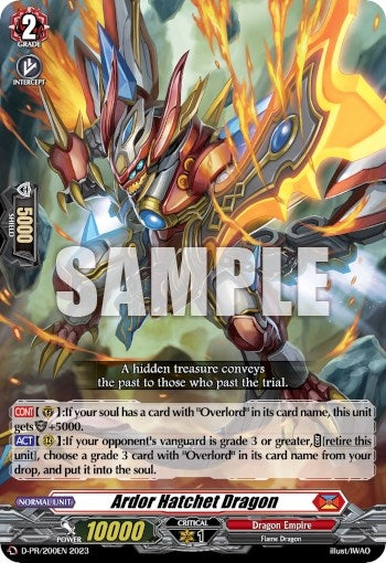 Image for Ardor Hatchet Dragon (200) (D Promo Cards) (D-PR/200EN 2023) - Cardfight Vanguard