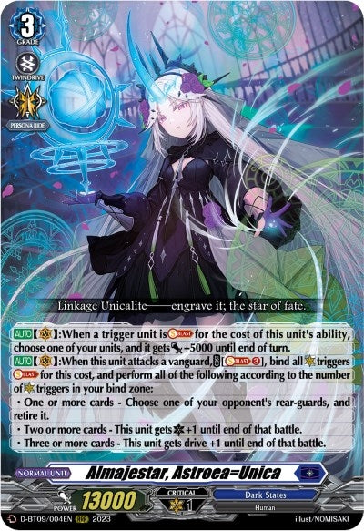 Image for Almajestar, Astroea=Unica (D-BT09: Dragontree Invasion) (D-BT09/004EN) - Cardfight Vanguard